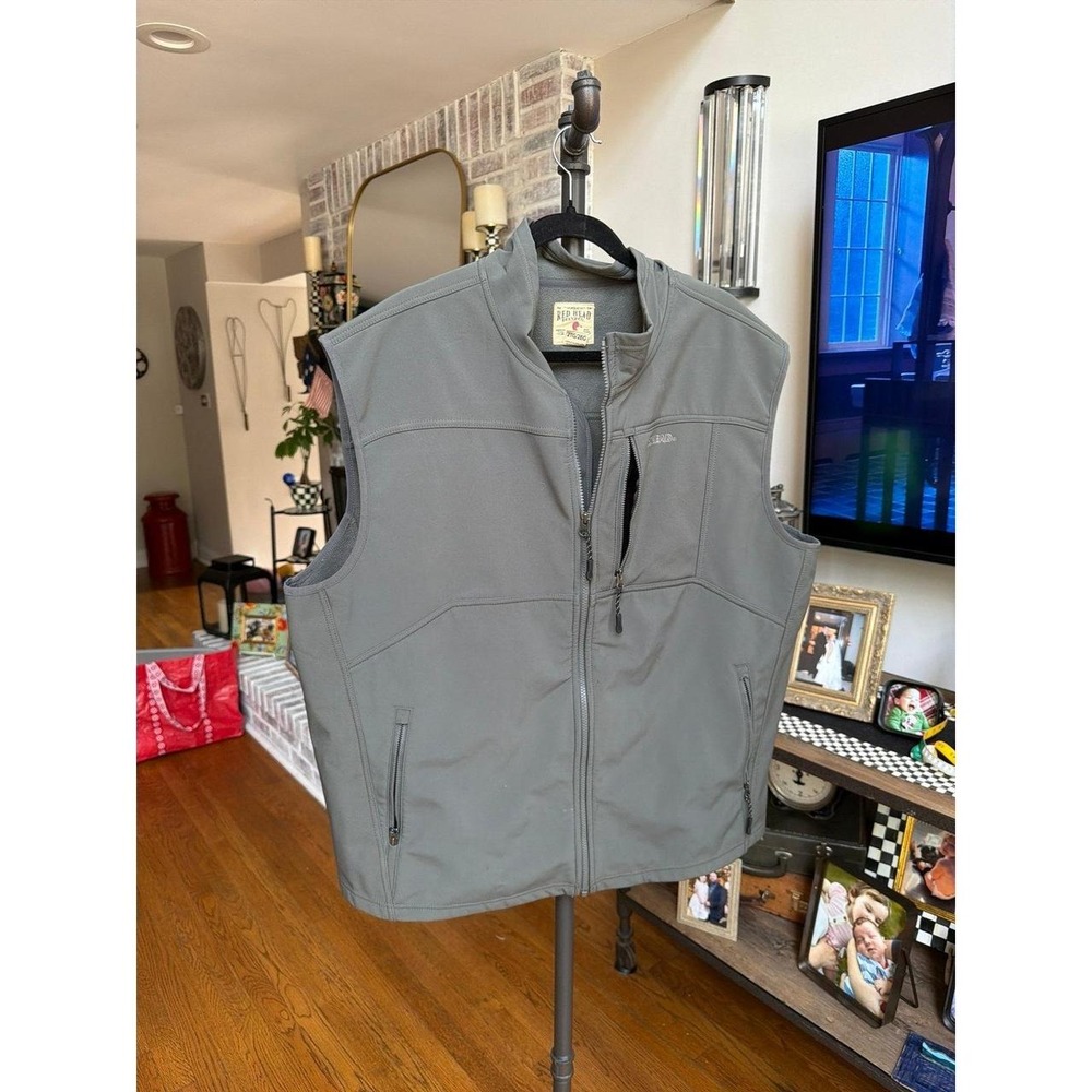 RedHead Softshell Vest‎ 2.0 in gray men's 2XL full zip